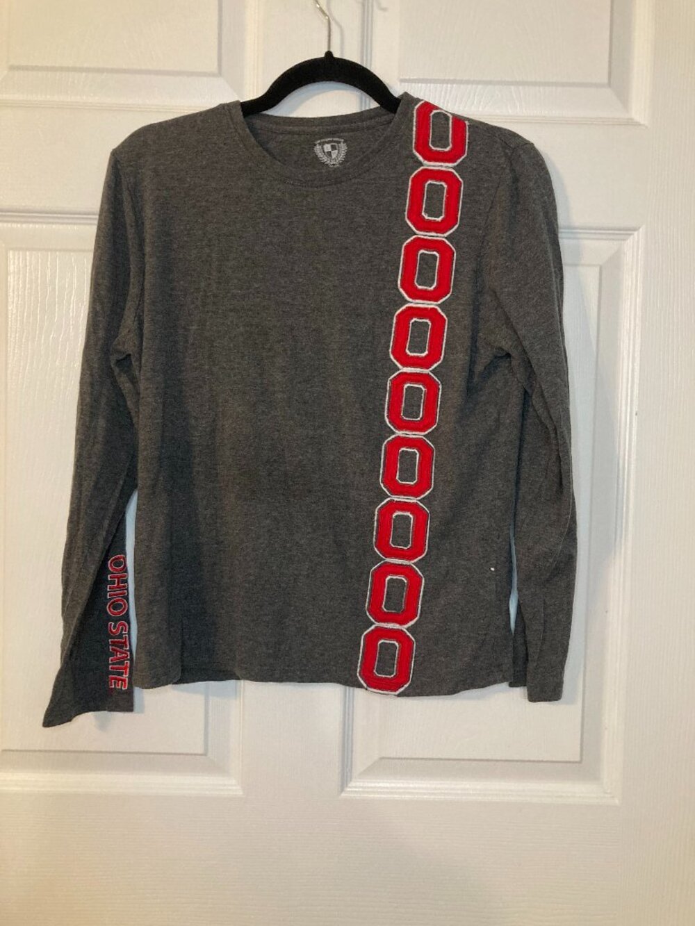 The License House Women's Gray Ohio State Buckeyes Long Sleeve Shirt - Size M